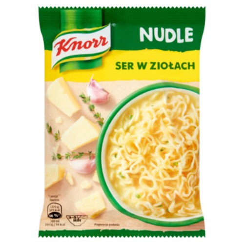 KNORR CHEESE AND HERB FLAVORED NOODLES 61G