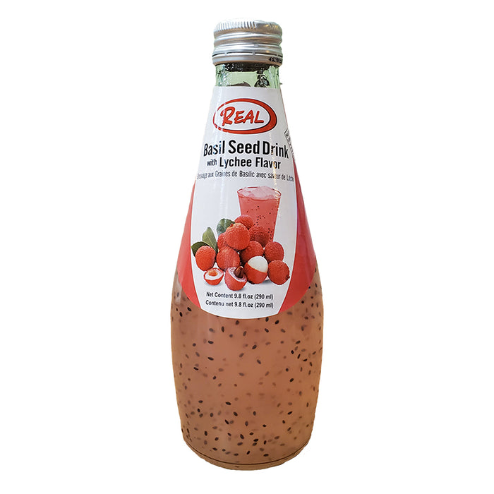 REAL 290ML  BASIL SEED DRINK WITH LYCHEE FLAVOR