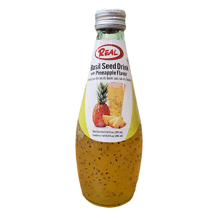 REAL 290ML  BASIL SEED DRINK WITH PINEAPPLE FLAVOR