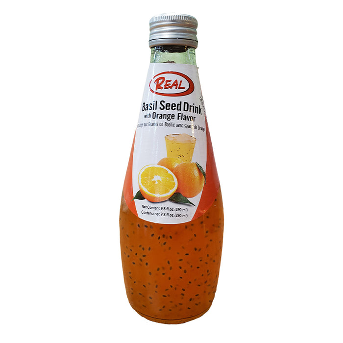 REAL 290ML  BASIL SEED DRINK WITH ORANGE FLAVOR