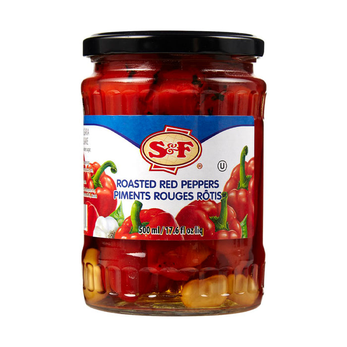 S&F ROASTED RED PEPPERS 500ML