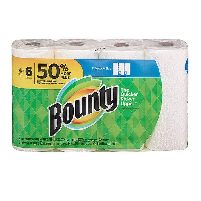 BOUNTY 4 ROLLS TISSUES & PAPERS PAPER TOWELS