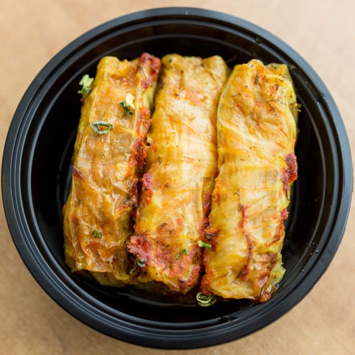 CABBAGE ROLLS WITH BEEF AND RICE