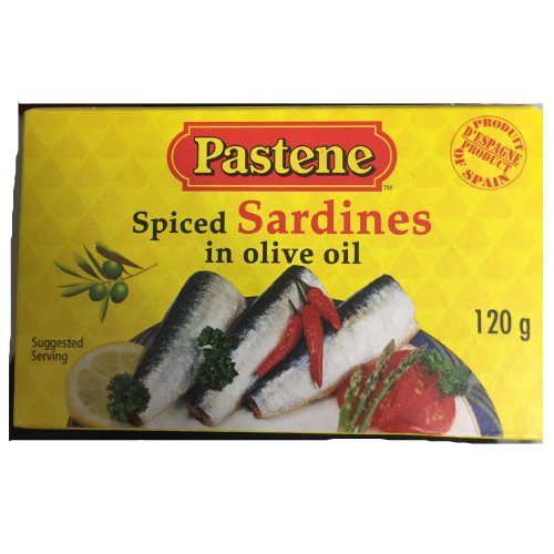 PASTENRE SPICED SARDINES IN OLIVE OIL 120G