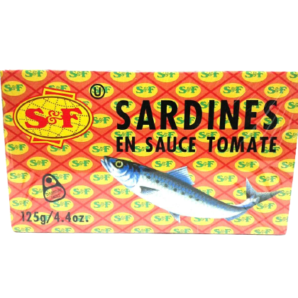 S&F SARDINES IN TOMATO SAUCE 125G
