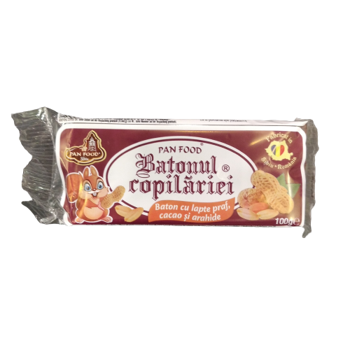 PAN FOOD MILK POWDER COCOA & PEANUTS BAR 100G