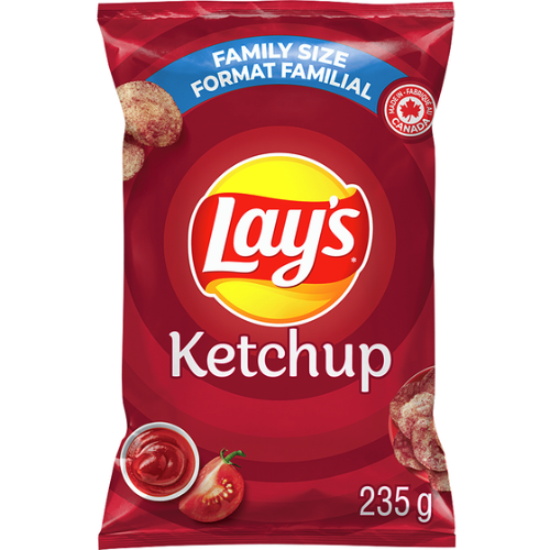 LAYS POTATO CHIPS KETCHUP FAMILY SIZE 235G