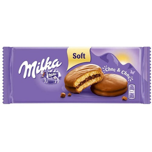 MILKA CHOC & CHOCO COOKIES WITH CREAMY FILLING 150G