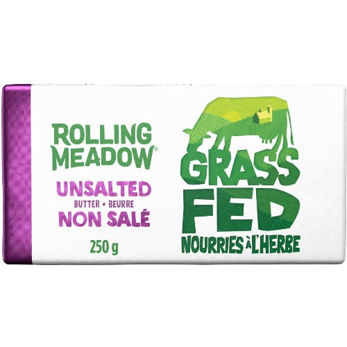 ROLLING MEADOW GRASS FED UNSALTED BUTTER 250G