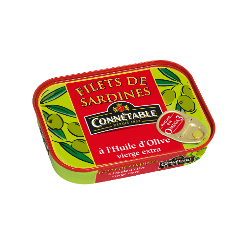 FILETS DE SARDINES CONNÉTABLE À L'HUILE D'OLIVE 140G