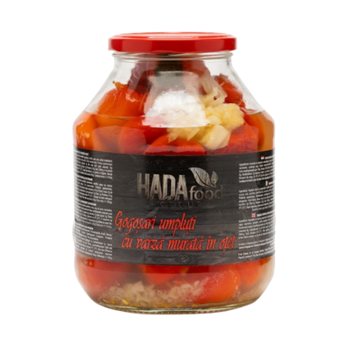 HADA FOOD GROUP PEPPERS STUFFED WITH CABBAGE IN VINEGAR 1650G
