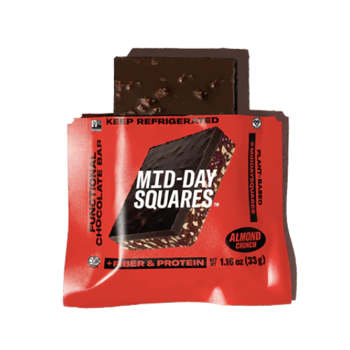 MID DAY SQUARES ALMOND CRUNCH CHOCOLATE BAR 33G