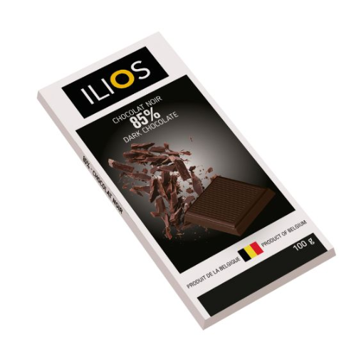 ILIOS DARK CHOCOLATE 85% PRODUCT OF BELGIUM 100G