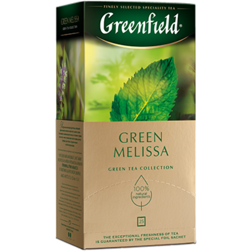 GREENFIELD TEA GREEN MELISSA 25 BAGS