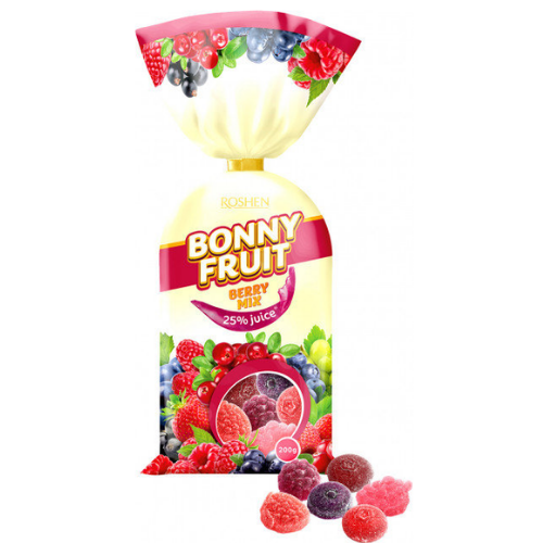 ROSHEN BONNY FRUIT MARMELADE BAIES MÉLANGÉES 25% JUS 200GR