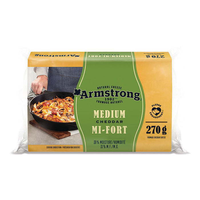 ARMSTRONG 270G PACKAGED CHEESE CHEDDAR MEDIUM