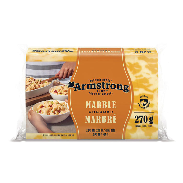 ARMSTRONG 270G PACKAGED CHEESE CHEDDAR MARBLE