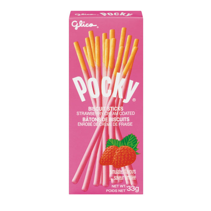 POCKY 40G COOKIES BISCUIT STICKS STRAWBERRY FRAISE