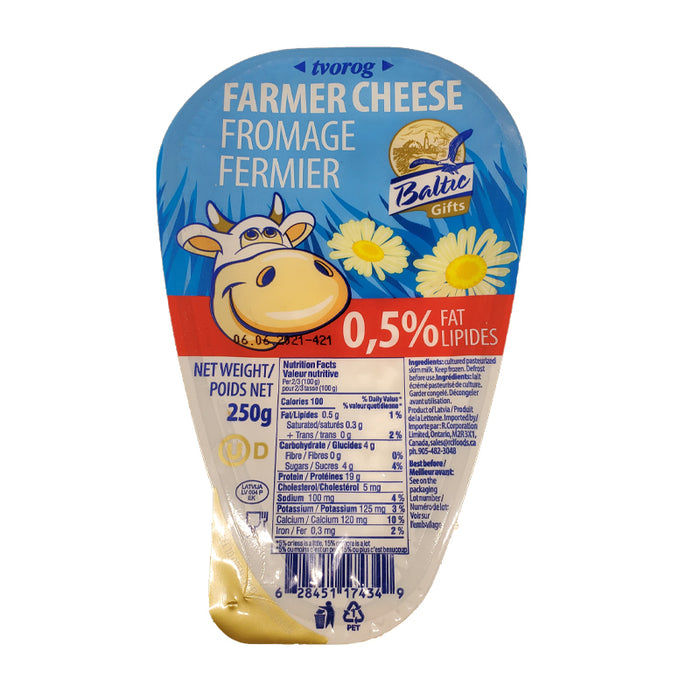 BALTIC GIFTS 250G COTTAGE FARMER CHEESE 0.5%
