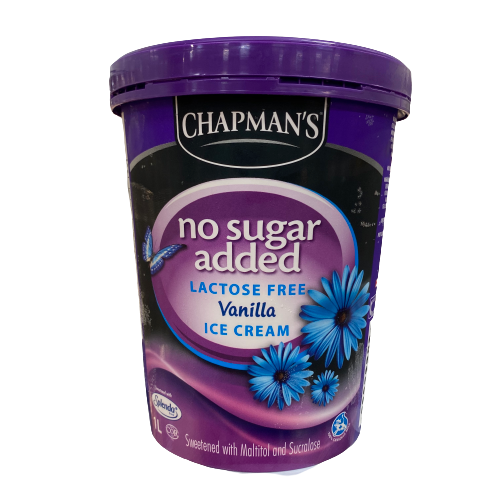 CHAPMAN'S NO SUGAR ADDED VANILLA ICE CREAM 1L