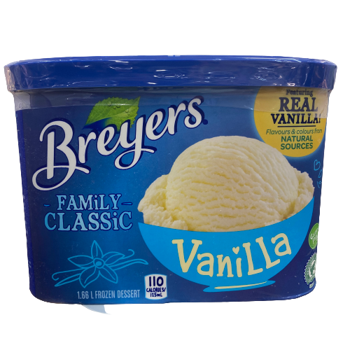 BREYERS CLASSIC REAL VANILLA ICE CREAM 1.66L