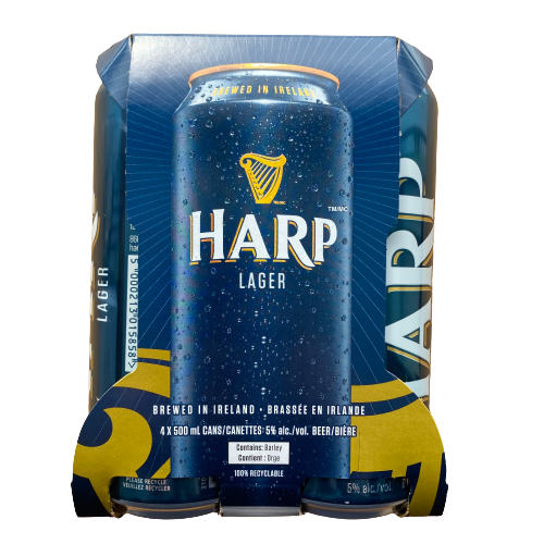 HARP LAGER BEER IN CANS 4X500ML