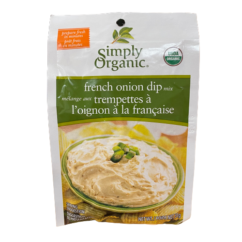 SIMPLY ORGANIC FRENCH ONION DIP MIX 31G — Epicure Market