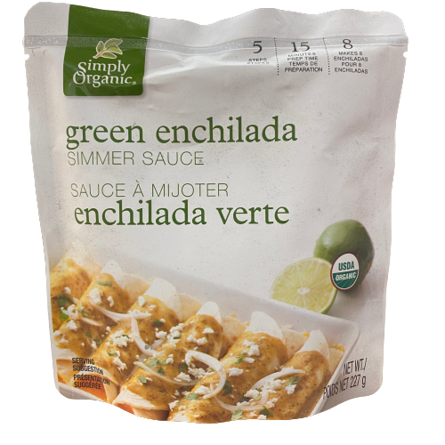 SIMPLY ORGANIC GREEN ENCHILADA SIMMER SAUCE 227G