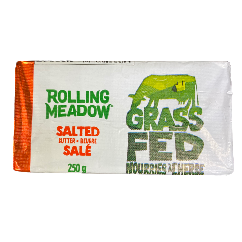 ROLLING MEADOW GRASS FED SALTED BUTTER 250G
