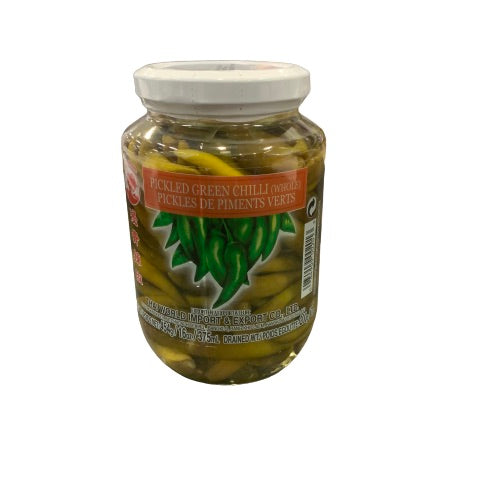 COCK BRAND PICKLED GREEN CHILLI WHOLE 454G
