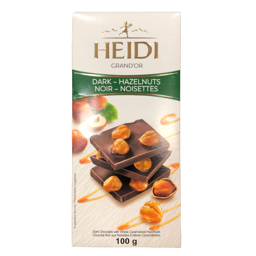 HEIDI GRAND’OR DARK CHOCOLATE HAZELNUTS 100G