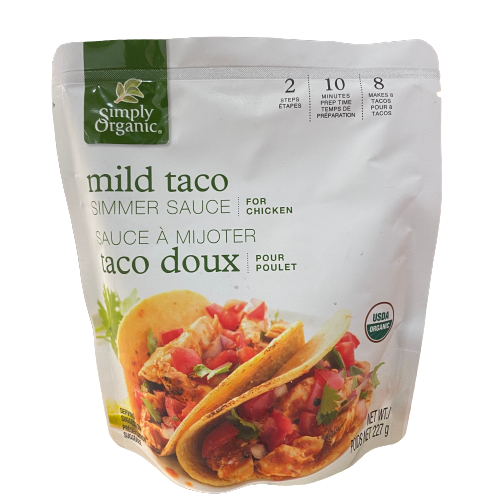SIMPLY ORGANIC MILD TACO SAUCE 227G