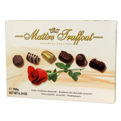 MAÎTRE TRUFFOUT CHOCOLATE ASSORTED PRALINES ROSE 180G