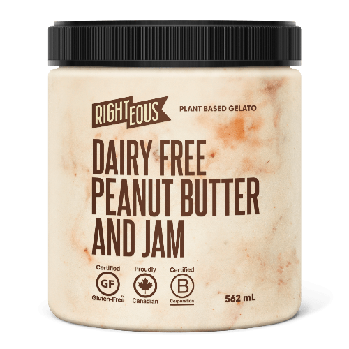 RIGHT EOUS GELATO DAIRY FREE PEANUT BUTTER AND JAM 562ML